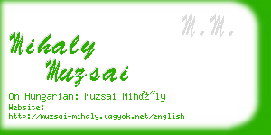 mihaly muzsai business card